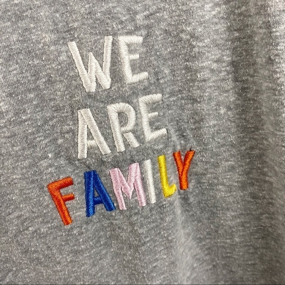 Junk Food Grey We Are Family Embroidered T-Shirt - Picture 5 of 5